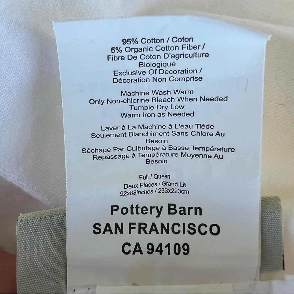 Pottery Barn Pearl Dot Embroidered Trim Duvet Set Ruby Red White Full Queen GUC